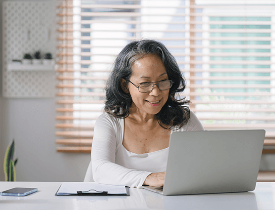 woman applying for a personal loan online