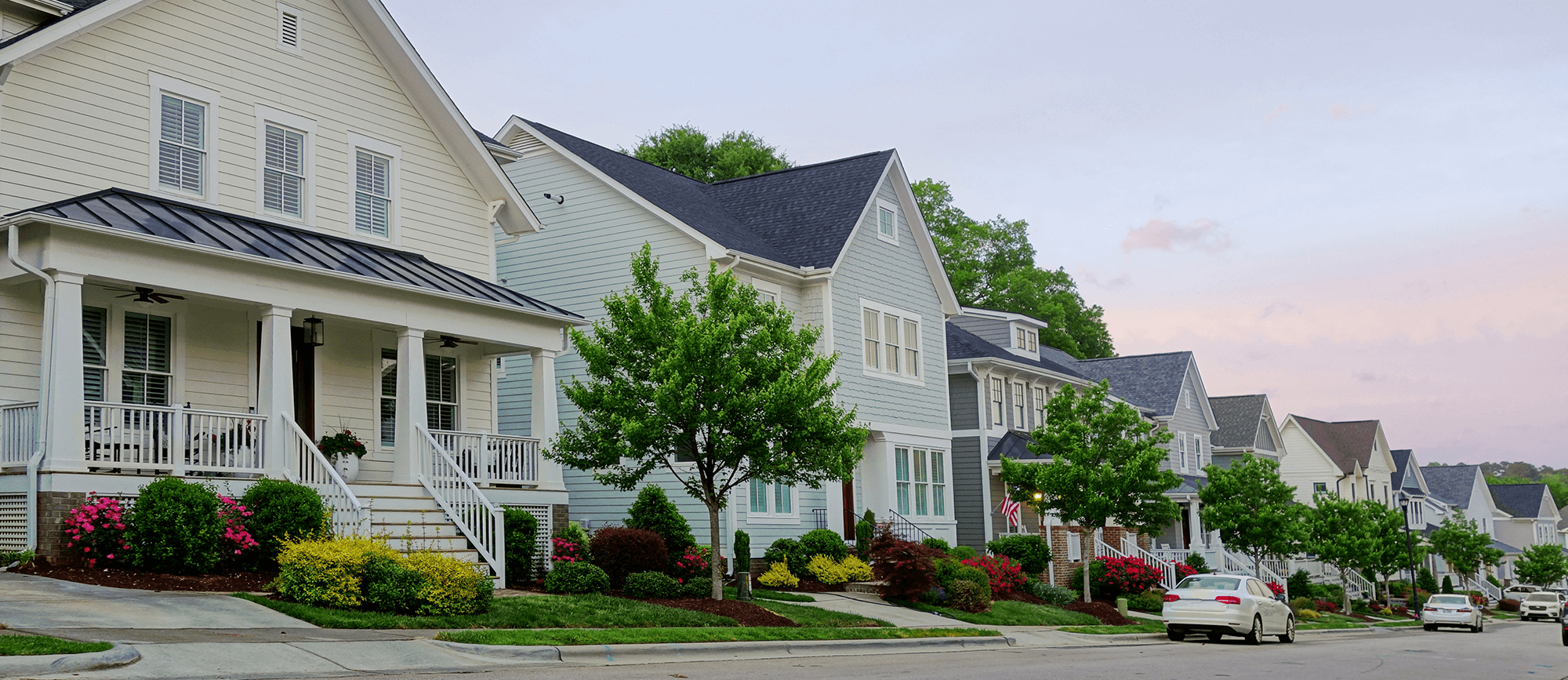 neighborhood of homes