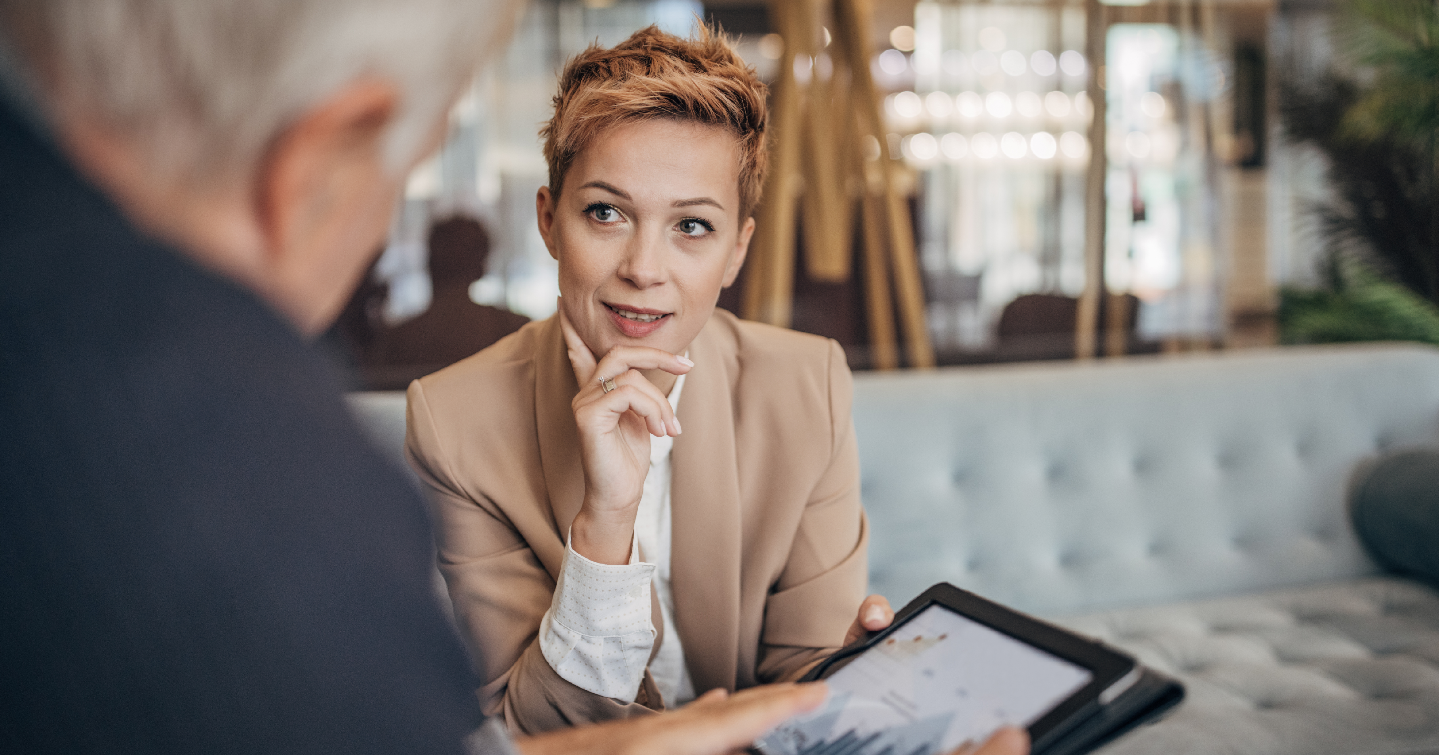 wealth professional helping a client